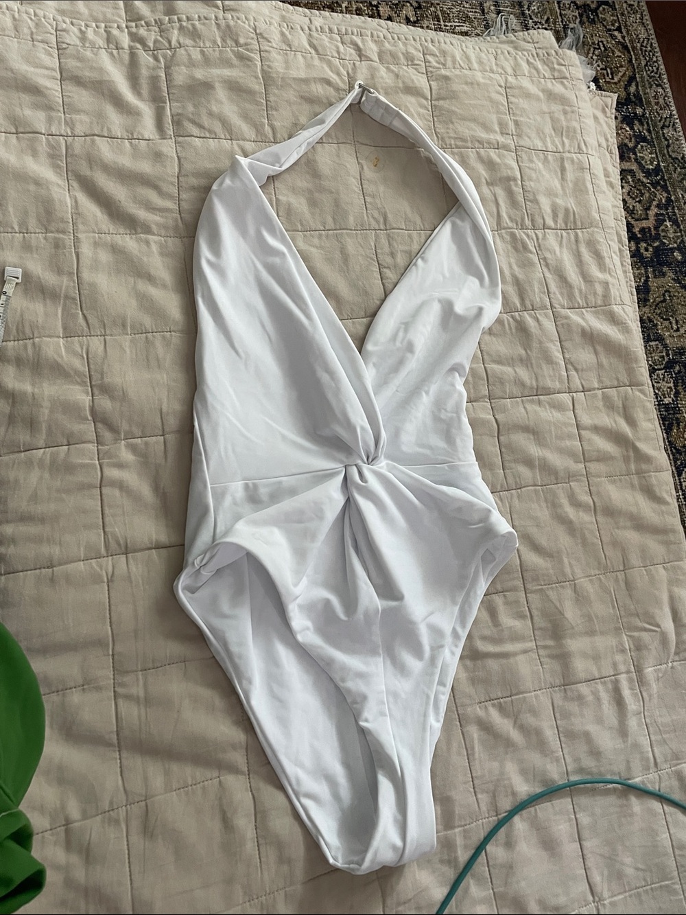 White Twist Front One-Piece Swimsuit Mara Hoffman